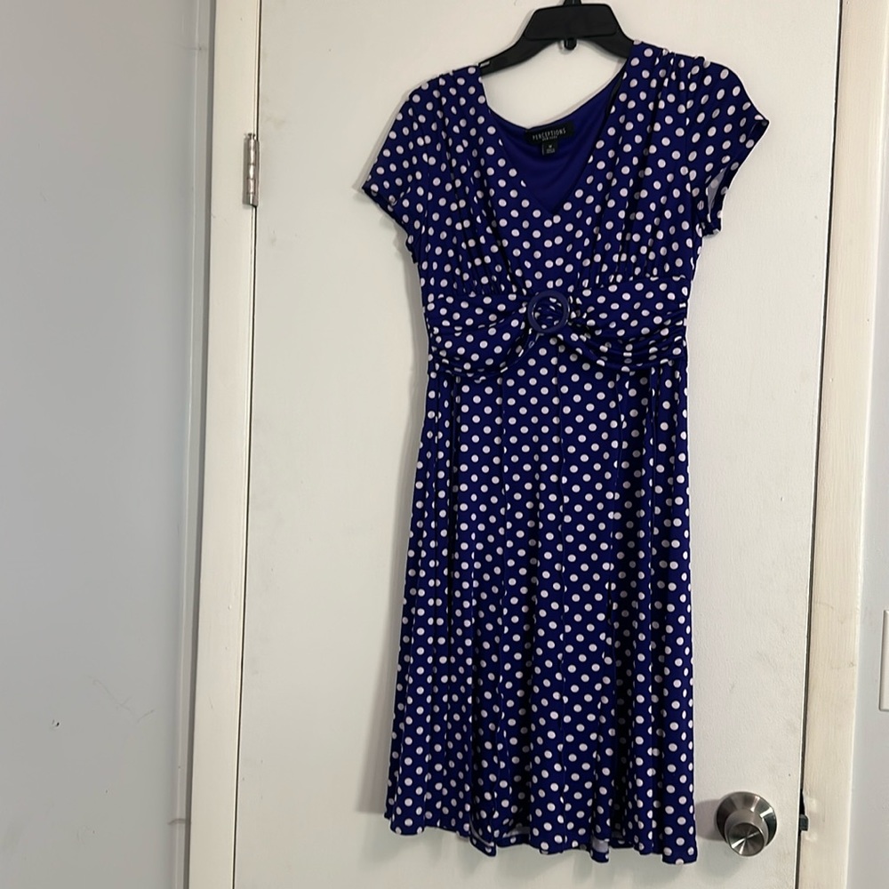 Perceptions - Purple polka-dot dress